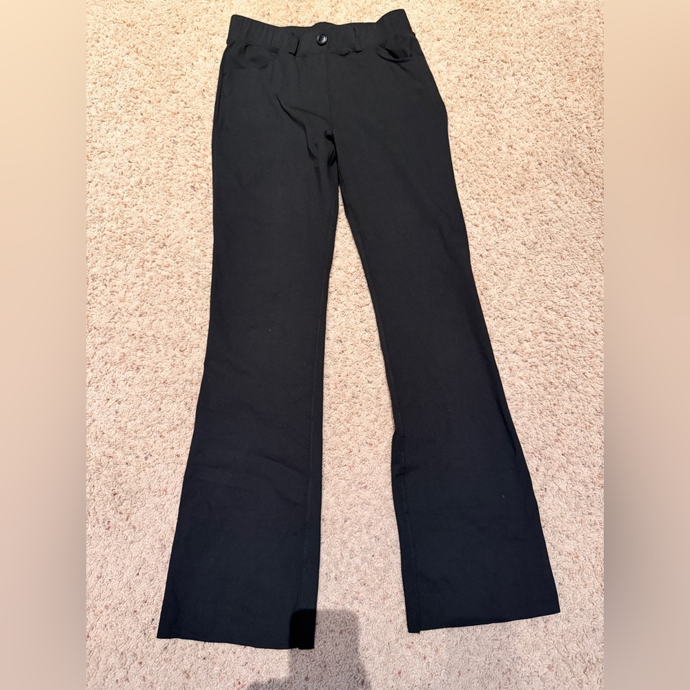Black Bootcut Dress Pants - Yoga Material